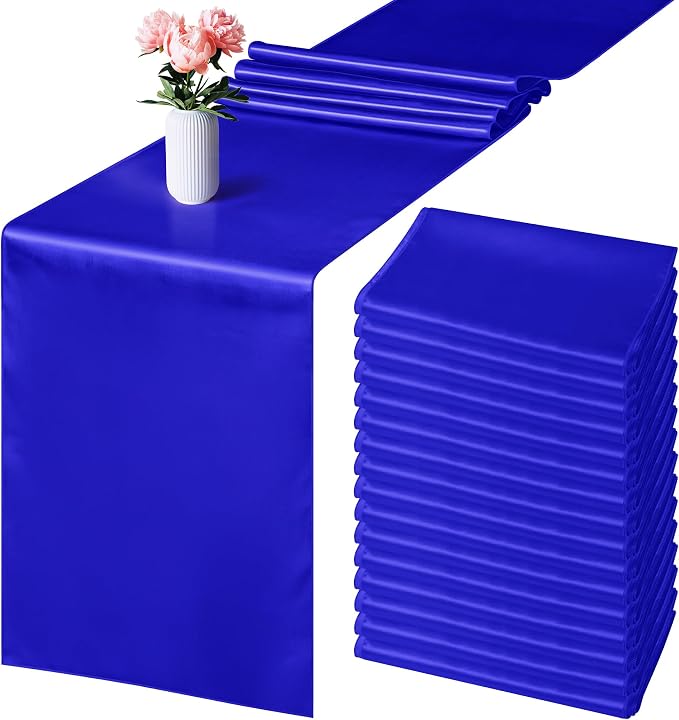 Aneco 4 Pack Satin Table Runner 12 x 108Inch Long Bright Silk and Smooth Fabric by Aneco