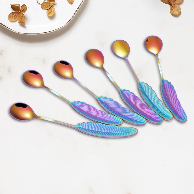 Creative spoons in multiple colors. They can be used to stir flower tea - Image 6