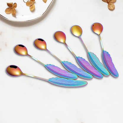 Creative spoons in multiple colors. They can be used to stir flower tea - Image 6