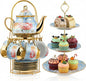 21 Pcs Porcelain Tea Set for Women Tea Party by Maxcheck