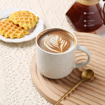 MONITO 12 OZ Coffee Mugs Set of 4, Modern Ceramic Coffee Mugs Set - Image 7