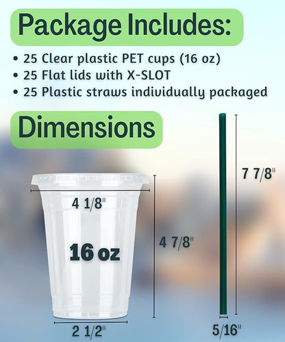 Cappatua 16 oz Clear Plastic Cups - Image 2