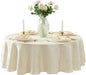 Newbridge Barcelona Luxury Damask Fabric Tablecloth, 70” Round, Antique White by HomeBargainsPlus