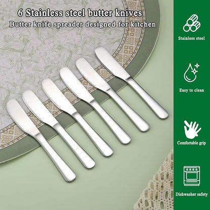 HOMQUEN Stainless Steel Butter Knife, Butter Spreader, Butter Knives, Butter - Image 5