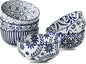 Cereal Bowls, 28 Ounce Ceramic Soup Bowls Set of 6, Large Bowl Set by JINGUS