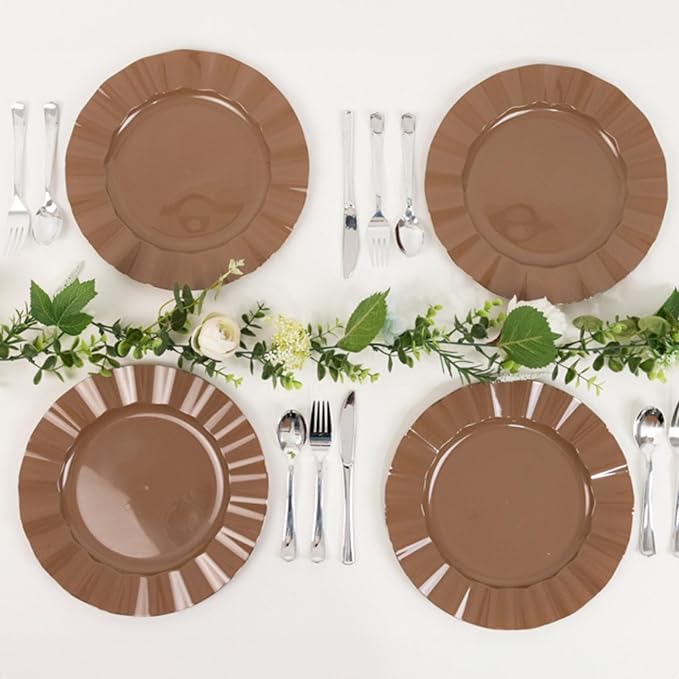 Efavormart 10 Pack Hard Plastic Large Dinner Plates - Image 2