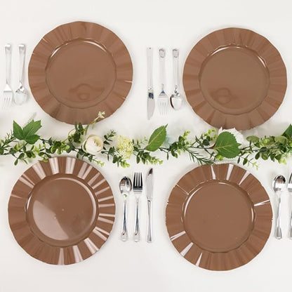 Efavormart 10 Pack Hard Plastic Large Dinner Plates - Image 2