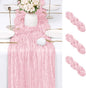 3 Pack Light Pink Cheesecloth Table Runner 17x108 Inch Semi Sheer Boho Gauze by Unknown