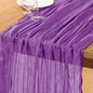 DeZerlor Dark Purple Cheesecloth Table Runner 1 Pack Fall Runner | 120Inch by DeZerlor