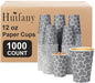 Coffee Cups 12 oz Paper Cups, Disposable Coffee Cups, 12 oz Hot/Cold Cups by Huifany