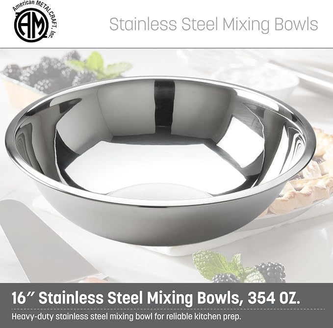 American Metalcraft 16" Stainless Steel Mixing Bowl - Image 2