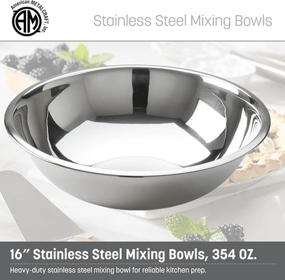 American Metalcraft 16" Stainless Steel Mixing Bowl - Image 2