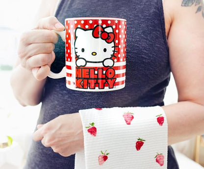 Silver Buffalo Sanrio Hello Kitty Red White Polka Dot, Ceramic Mug, 20oz | 0.59 - Image 6