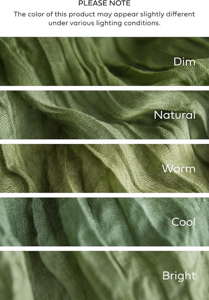 Ling's Moment Moss Green Cheesecloth Table Runner, 120 Inch 10FT | Boho Gauze - Image 7