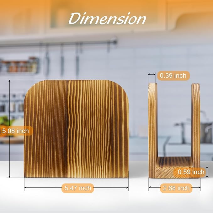 ALELION Brown Wood Napkin Holder - Image 5