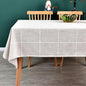 Heavy Duty Cotton Table Cloth for Square Table Farmhouse Vintage Tablecloth Washable Rustic Table Cover (Linen, 52''x52'')