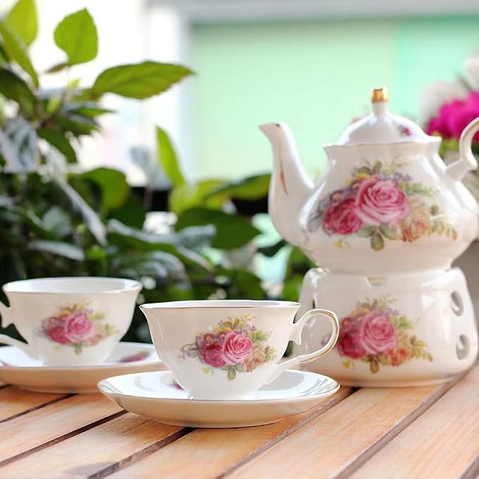 Ceramic Coffee Tea Gift Sets, European Luxury Tea Set, Suitable as A Gift by ScizoritoDirect
