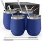 CHILLOUT LIFE 12 oz Stainless Steel Wine Tumblers 4 Pack by CHILLOUTLIFE