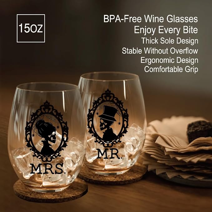 Perfectinsoy Skull Wine Glass 2 Piece - Image 3