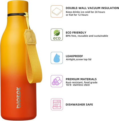 BJPKPK 18oz Insulated Water Bottle, Stainless Steel Bottle - Image 2