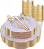 bUCLA 180PCS Purple Plastic Plates by BUCLA