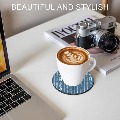 Blue Striped Coasters Set of 2, Absorbent Coasters - Image 7