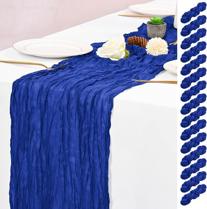 15 Pack Royal Blue Table Runners 17 x 108inch Cheesecloth Table Runner Boho by Lumaycens