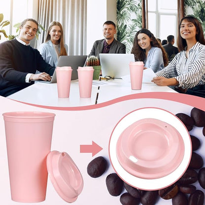Domensi 15 Pack Reusable Plastic Coffee Cups - Image 5
