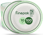 White Paper Plates with Green Circle Stripes (10" Dinner Plates, 100, Count)