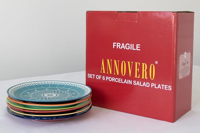Salad Plates - Small Plate for Serving Appetizer, Sandwich - Microwavable - - Image 8