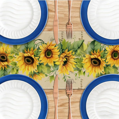 Summer Sunflowers Table Runner, Seasonal Spring Summer Flowe Table Runners | - Image 4