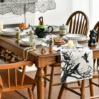 Artoid Mode 210 GSM Halloween Table Runner 13x90 Inch Home Party Decor | - Image 3