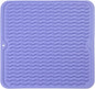 Silicone Dish Drying Mat for Multiple Usage,Easy clean,Eco-friendly,Heat-resistant Silicone Mat for Kitchen Counter or Sink,Refrigerator or Drawer liner Light Purple M 12 inches x 12 inches