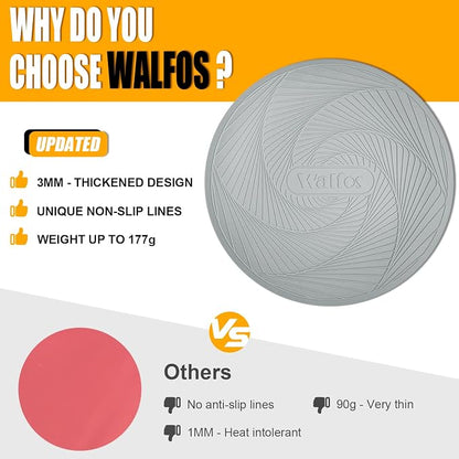 Silicone Microwave Mats, Walfos Heat Resistant Multi-Purpose Microwave Trivet - Image 4