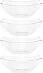 PLASTICPRO Disposable Square Serving Bowls, Party Snack or Salad Bowl, Plastic by PLASTICPRO
