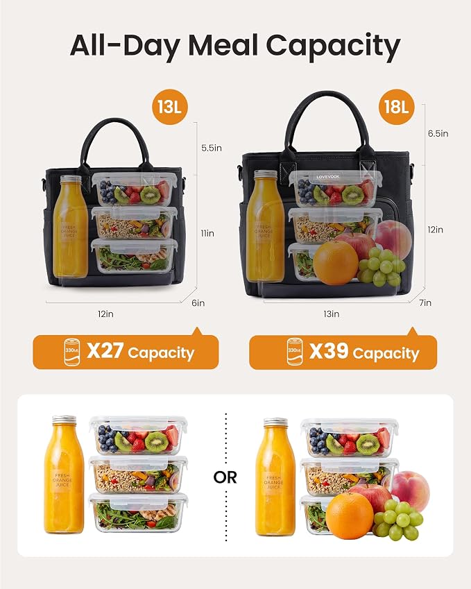 LOVEVOOK Lunch Box for Women, Adult Lunch Bag for Work - Image 3
