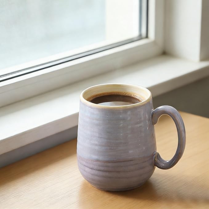 HASENSE Coffee Mugs Set of 4, 15 oz Large Ceramic Cups - Image 7