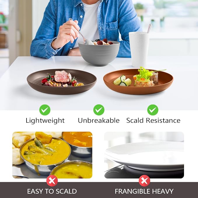 Teivio 32-Piece Plates and Bowls Sets - Image 4