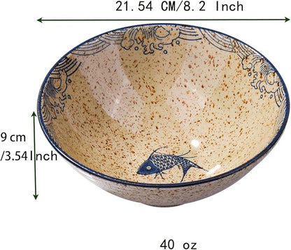 8-inch Ceramic Ramen Bowls - Image 3