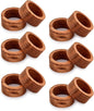 Napkin Ring Acacia Wood Set of 12, Wooden Napkin Rings Artisan Crafted in India by NIRMAN