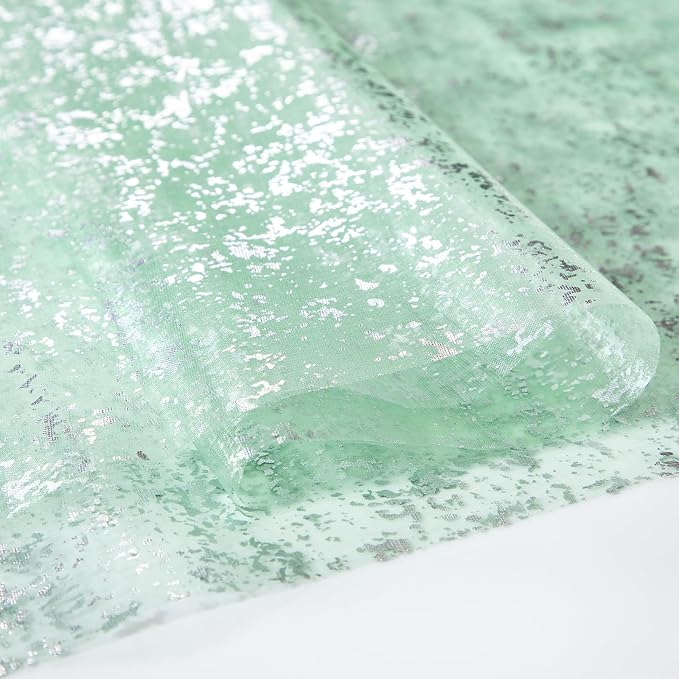 SiinvdaBZX 4 Pcs Sage Green Sheer Tulle Table Runner 120 Inch/10 Ft Long | - Image 5