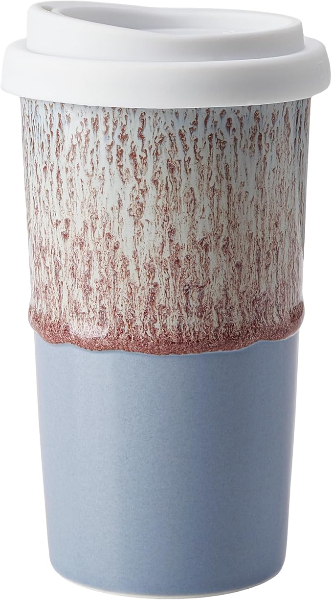 Ceramic Travel Mug with Lid – Aesthetic Coffee Cup - Image 3