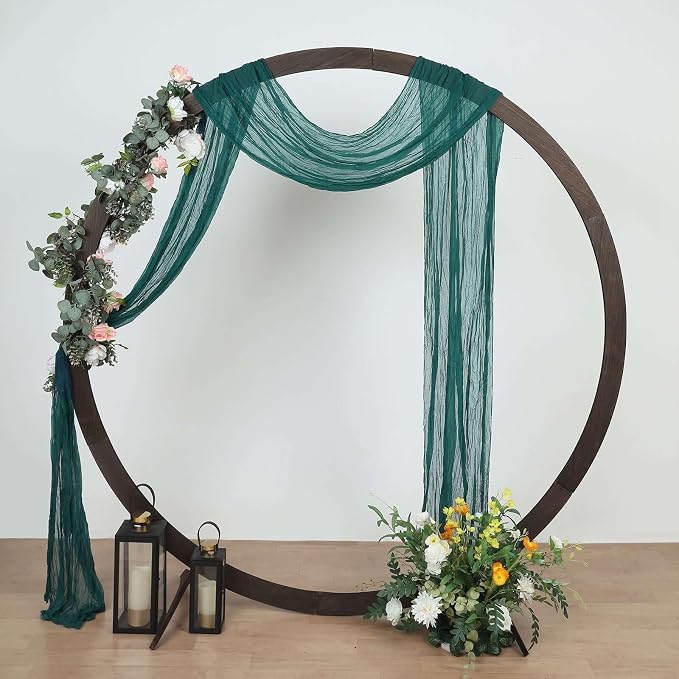 Efavormart 20ft Peacock Teal Gauze Cheesecloth Wedding Arch Drapery Fabric by efavormart