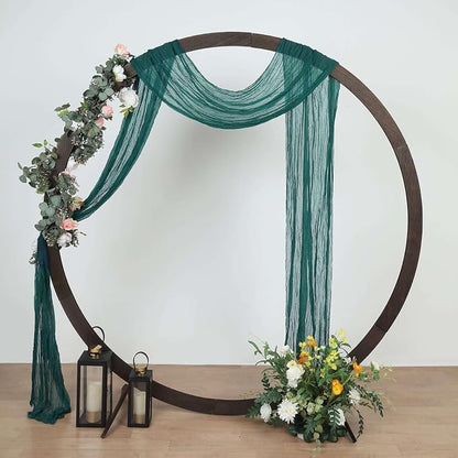 Efavormart 20ft Peacock Teal Gauze Cheesecloth Wedding Arch Drapery Fabric by efavormart