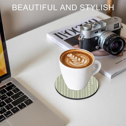 Sage Green Coasters Set of 2 Absorbent Coasters - Image 8
