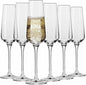 KROSNO Crystal Champagne Flute Glass | Set of 6 | 6.1 oz | Avant-Garde by Krosno