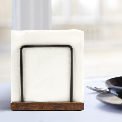 Wood Napkins Holder with Metal Wire, Standing Napkin Holder - Image 4