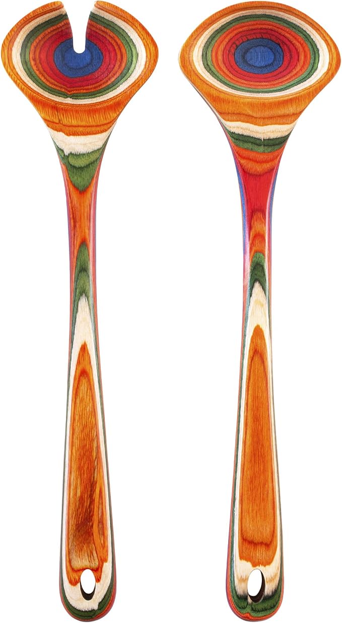 Totally Bamboo Baltique Marrakesh Collection Wooden Salad Serving Utensils Set by TotallyBamboo