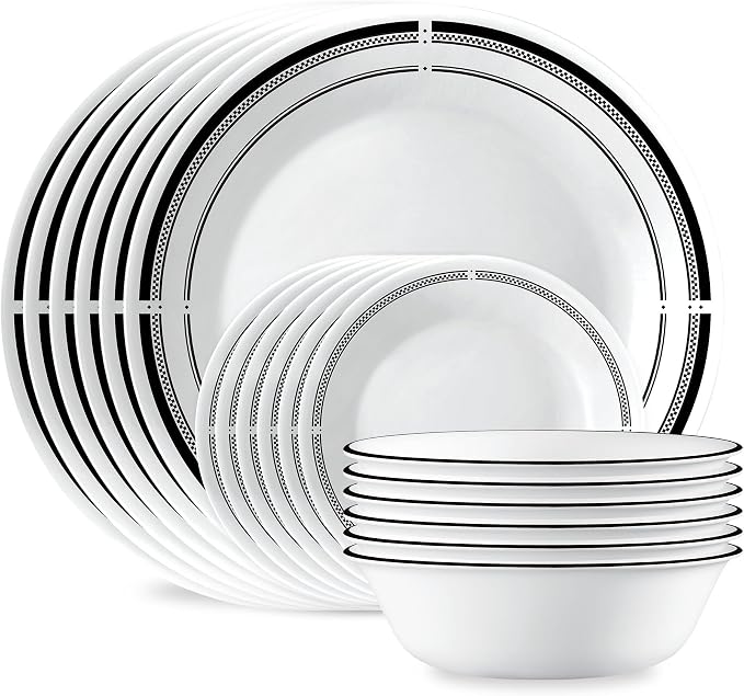 Corelle 18-Piece Round Dinnerware Set Service by Corelle