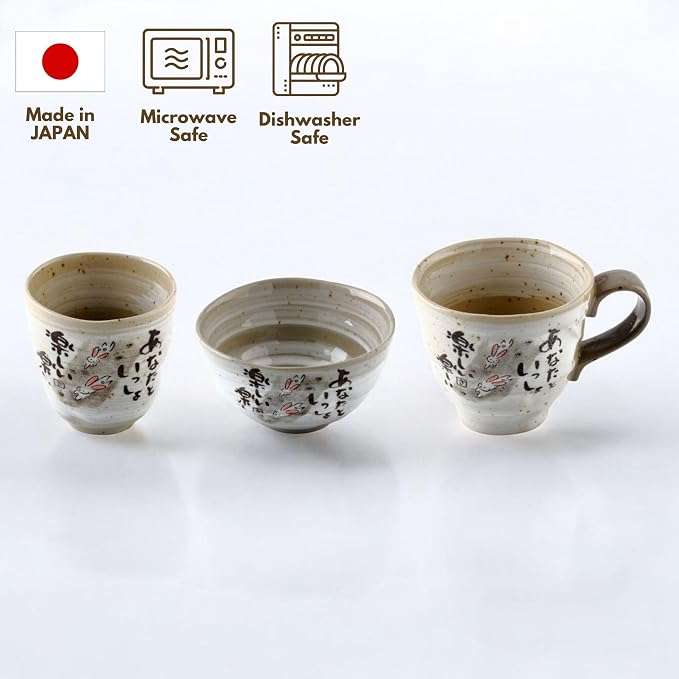 Japanese Tea Cups Handleless Coffee Mugs 6.4 oz Set of 4 | Mino Yaki ceramic - Image 8